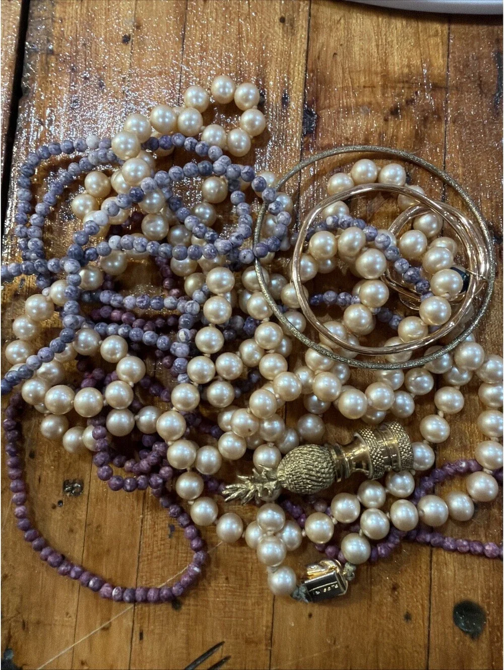 Vintage Beads Bubbles And Other Treasures Over A Pound #4